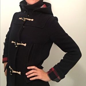 Topshop navy toggle coat